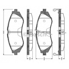 0 986 TB2 317 BOSCH Комплект тормозных колодок, дисковый тормоз