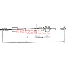 11.1242 METZGER Тросик газа