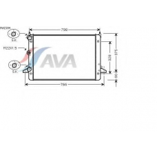 VW2184 AVA Радиатор, охлаждение двигателя