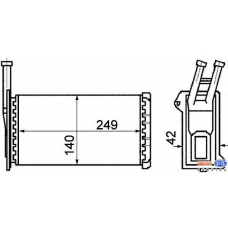 8FH 351 311-081 HELLA Теплообменник, отопление салона