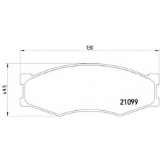 MDB1279 DON Комплект тормозных колодок, дисковый тормоз