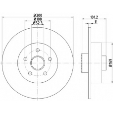 8DD 355 120-121 HELLA Тормозной диск