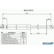 BGS10810 BUGIAD Газовая пружина, капот