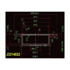 J3314022 NIPPARTS Тормозной диск