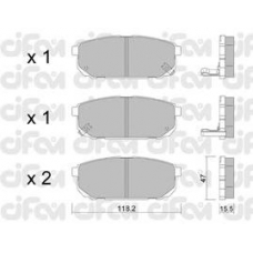 822-516-0 CIFAM Комплект тормозных колодок, дисковый тормоз