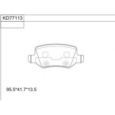 KD77113 ASIMCO Комплект тормозных колодок, дисковый тормоз