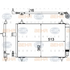 8FC 351 309-331 HELLA Конденсатор, кондиционер