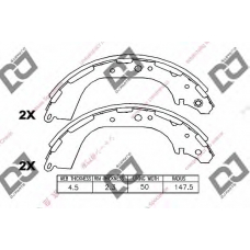 BS1017 DJ PARTS Комплект тормозных колодок