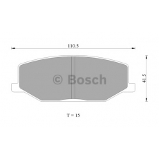 0 986 AB2 003 BOSCH Комплект тормозных колодок, дисковый тормоз