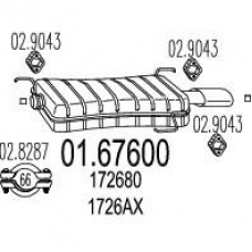 01.67600 MTS Глушитель выхлопных газов конечный
