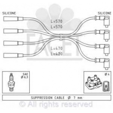 4.8633 FACET Ккомплект проводов зажигания