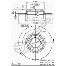 08.1976.10 BREMBO Тормозной диск