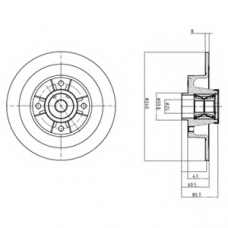 BG9028RS DELPHI Тормозной диск