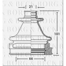 BCB2769 BORG & BECK Пыльник, приводной вал