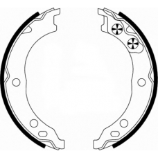 8DA 355 050-671 HELLA PAGID Комплект тормозных колодок, стояночная тормозная с