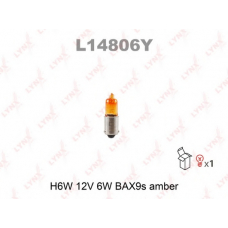 L14806Y LYNX L14806y лампа накаливания h6w 12v 6w bax9s amber
