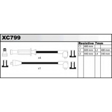 XC799 QUINTON HAZELL Комплект проводов зажигания