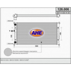 126.006 AHE Радиатор, охлаждение двигателя