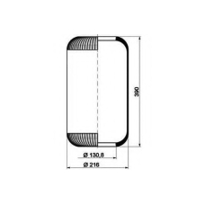 084.086-40A PE Automotive Кожух пневматической рессоры