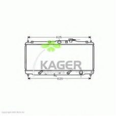 31-0467 KAGER Радиатор, охлаждение двигателя
