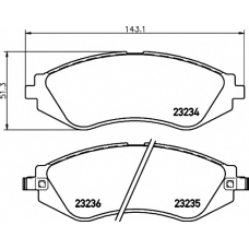 8DB 355 017-141 HELLA PAGID Комплект тормозных колодок, дисковый тормоз