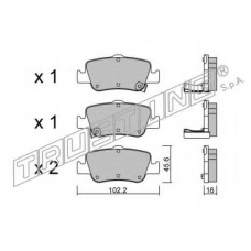 812.0 TRUSTING Комплект тормозных колодок, дисковый тормоз