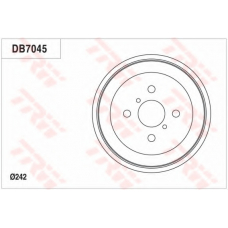 DB7045 TRW Тормозной барабан