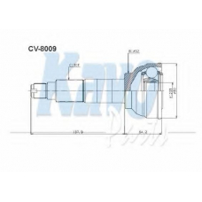 CV-8009 KAVO PARTS Шарнирный комплект, приводной вал