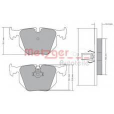 1170121 METZGER Комплект тормозных колодок, дисковый тормоз