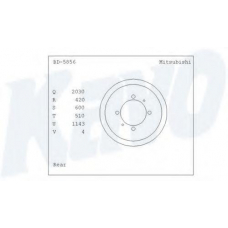 BD-5856 KAVO PARTS Тормозной барабан