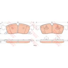 GDB4603 TRW Комплект тормозных колодок, дисковый тормоз