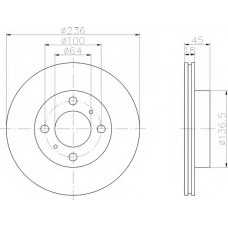 8DD 355 105-771 HELLA Тормозной диск