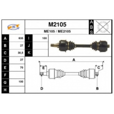 M2105 SNRA Приводной вал