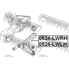 0524-LWRH FEBEST Рычаг независимой подвески колеса, подвеска колеса