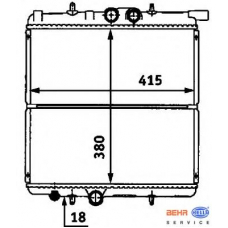 8MK 376 718-251 HELLA Радиатор, охлаждение двигателя