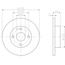 8DD 355 103-661 HELLA PAGID Тормозной диск