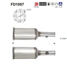 FD1007 AS Сажевый / частичный фильтр, система выхлопа ОГ