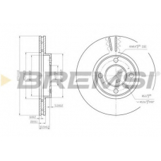 DBA207V BREMSI Тормозной диск