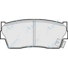 PAD614 APEC Комплект тормозных колодок, дисковый тормоз