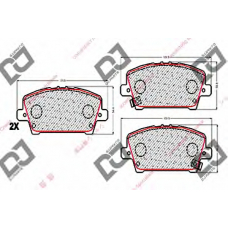 BP1768 DJ PARTS Комплект тормозных колодок, дисковый тормоз