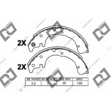 BS1223 DJ PARTS Комплект тормозных колодок