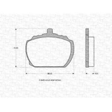 363702160797 MAGNETI MARELLI Комплект тормозных колодок, дисковый тормоз