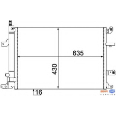 8FC 351 304-451 HELLA Конденсатор, кондиционер