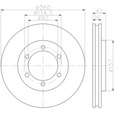 8DD 355 116-001 HELLA Тормозной диск