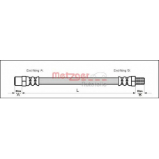 4113252 METZGER Тормозной шланг