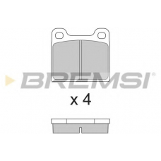 BP2009 BREMSI Комплект тормозных колодок, дисковый тормоз