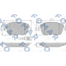 FO 922881 FOMAR ROULUNDS Комплект тормозных колодок, дисковый тормоз