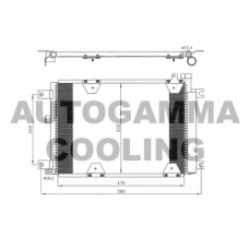 105027 AUTOGAMMA Конденсатор, кондиционер