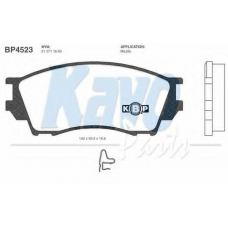 BP-4523 KAVO PARTS Комплект тормозных колодок, дисковый тормоз