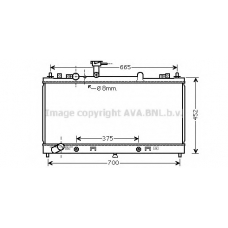 MZA2225 AVA Радиатор, охлаждение двигателя